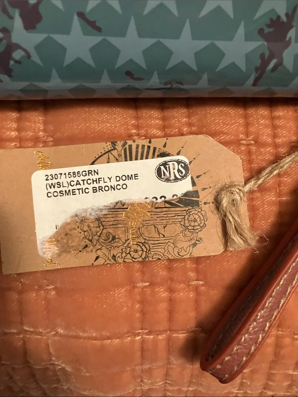 Catchfly bronco Colorful  Print Cosmetic Pouch - Teal, Pink, Orange, Purple